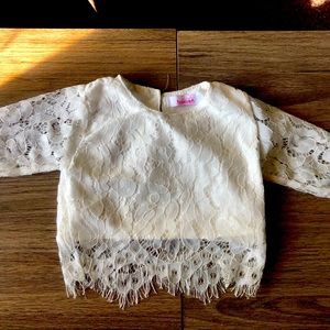 Toddler girl lace top